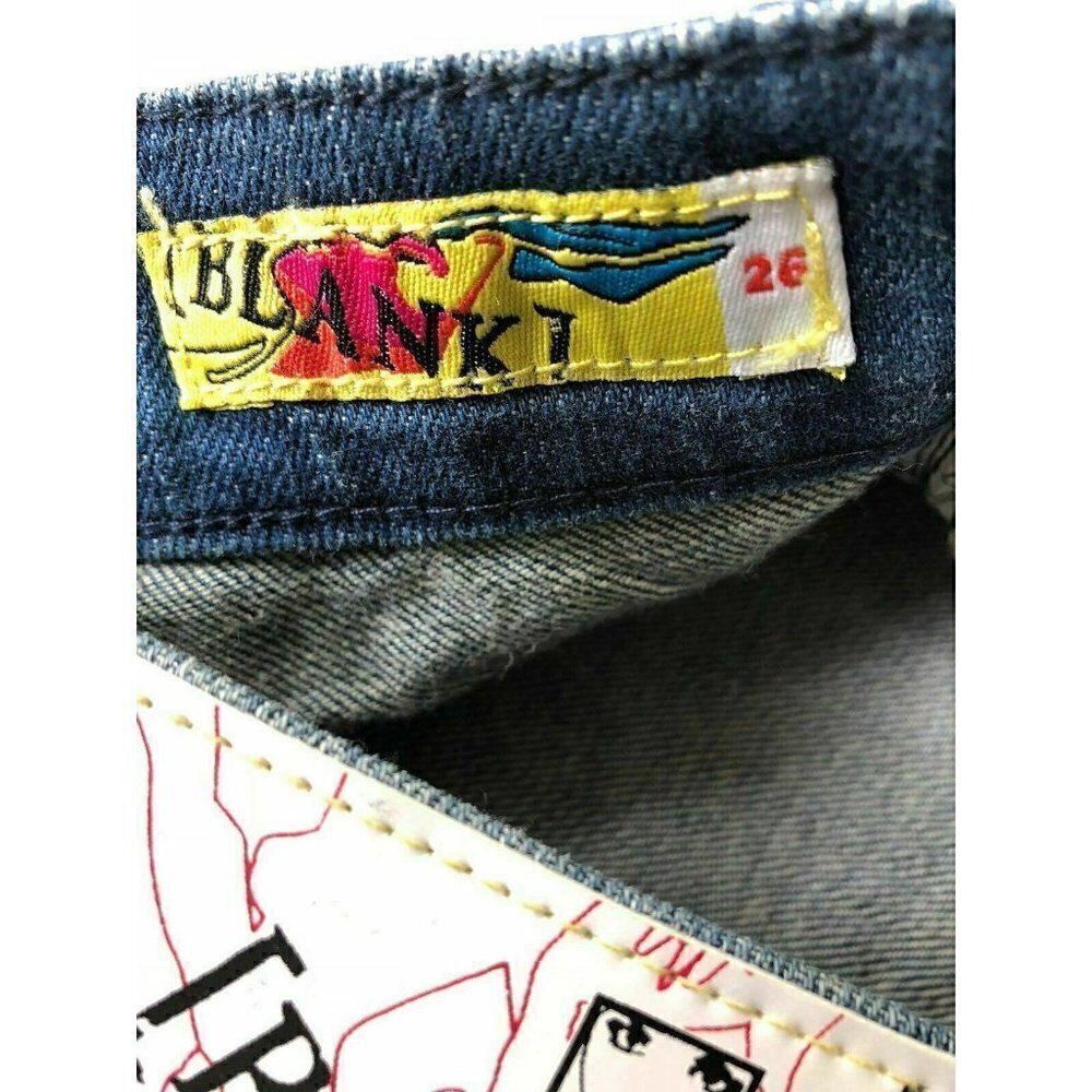Blank NYC Women's Blue Denim Distressed Studded Skinny Jeans Size 26 NWOT - Picture 5 of 10